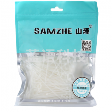 山泽(SAMZHE)扎带 多功能理线带绑带 专业自锁式 3.6*150mm透明尼龙束线带 约100根/包ZD-13