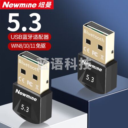 纽曼（Newmine）NM-BT601 USB蓝牙接收器5.3发射器 蓝牙适配器 适用台式机电脑蓝牙模块连接键盘鼠标无线蓝牙耳机音响免驱