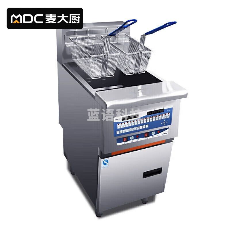 麦大厨 380v 14kw 双槽电炸炉30L