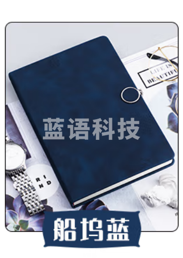 法拉蒙(faramon) 笔记本子简约搭扣记事本文艺精致可爱日记本大学生皮面本复古工作办公用商务定制 深蓝/1本