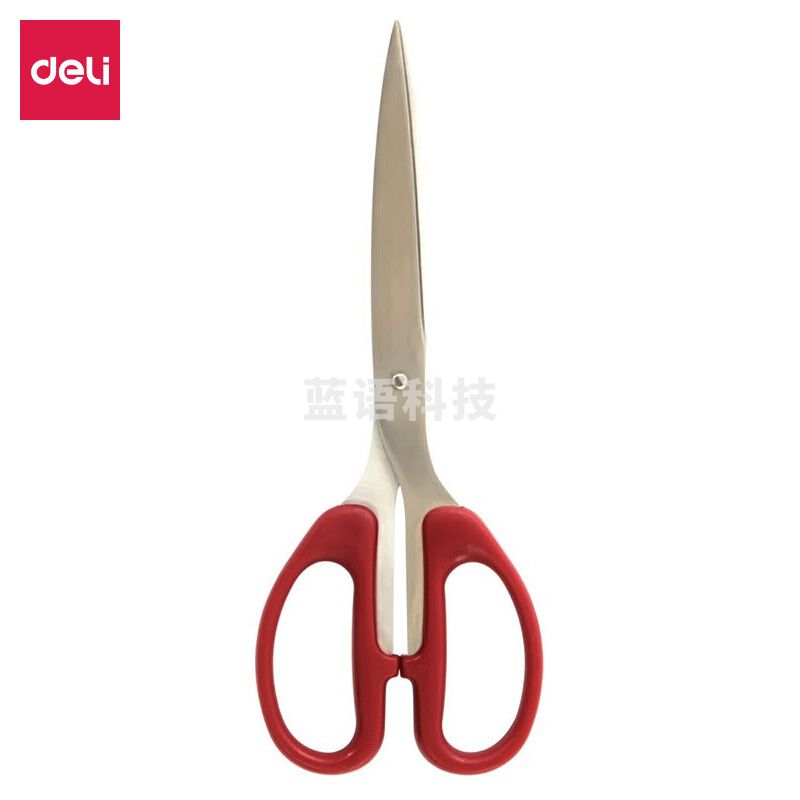 得力(deli)210mm办公家用生活剪刀(大号) 1把 办公用品 颜色随机6010