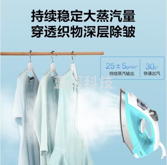 海尔（Haier）电熨斗自动清洗熨斗家用蒸汽挂烫机手持烫斗小型熨烫机干湿双烫 YD1618专销