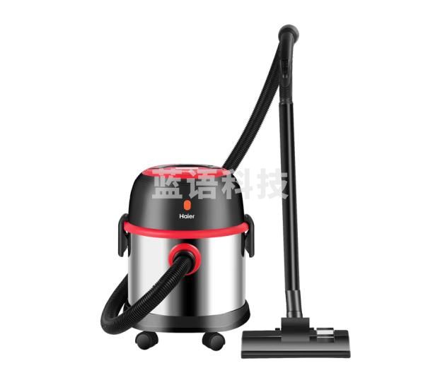 海尔(Haier)吸尘器家用室内大功率大吸力干湿吹三用桶式吸尘机毛发地毯装修洗车用桶HZ-712 红色12L