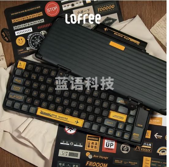洛斐（LOFREE）小浪无线机械键盘蓝牙双模蓝牙多功能户外便携办公家用 灰白色