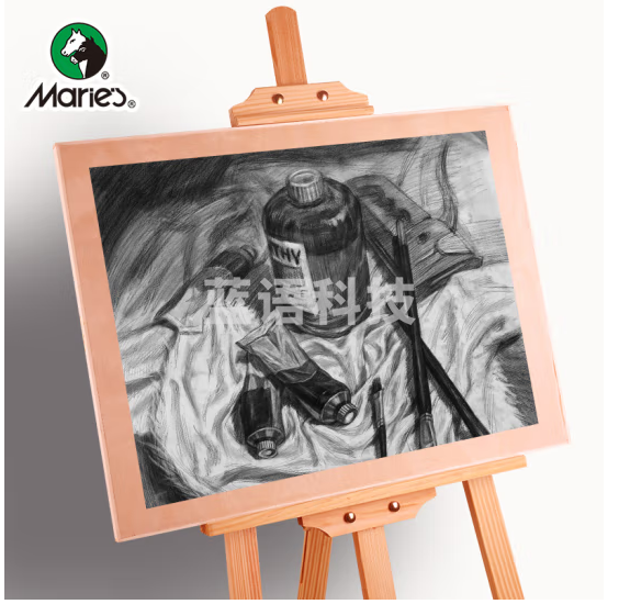 马利(Marie's)素描椴木空心画板4k 儿童学生油画素描美术写生画板 窄边加厚无毛刺椴木画板G6302