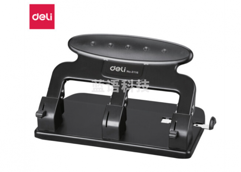 得力(deli)0116 三孔打孔机/打孔器φ7mm孔距108mm 黑色
