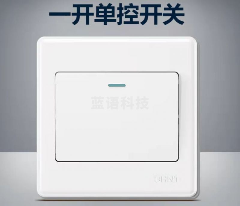 正泰(CHNT)开关插座墙壁面板家用86型面板一联单控开关一开单控NEW7M白色