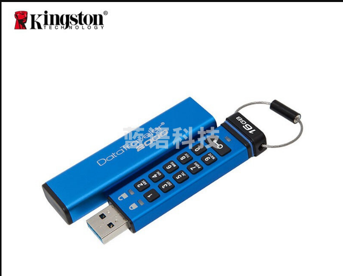 金士顿（Kingston）16GB USB3.1 U盘 DT2000 读速120MB/s 256位AES硬件数字加密