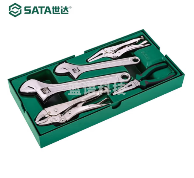 世达（SATA）09909 工具托组套-5件活动扳手及钳子