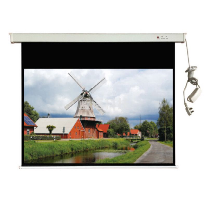 红叶 100寸 16:9 电动遥控 投影幕布 商务家用 大屏投影幕