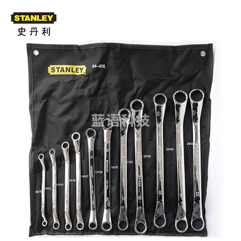 史丹利 94-406-23 11件套公制精抛光45°角双梅花扳手 (计价单位：套）