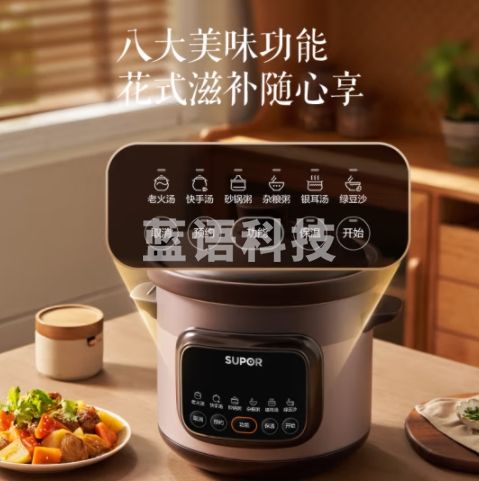 苏泊尔(SUPOR)快炖电炖锅 电砂锅 电炖盅 炖汤锅煲汤锅 紫砂锅 燕窝炖盅 煮粥神器 汤锅熬粥电煮锅 4L DG40YC872