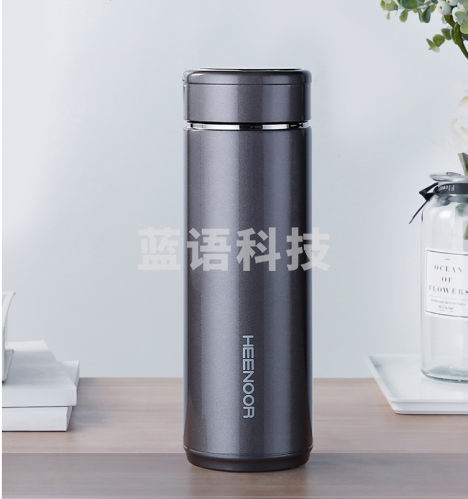 希诺保温杯男士不锈钢泡茶杯子商务办公车载水杯XN-7602紫罗兰 550mL