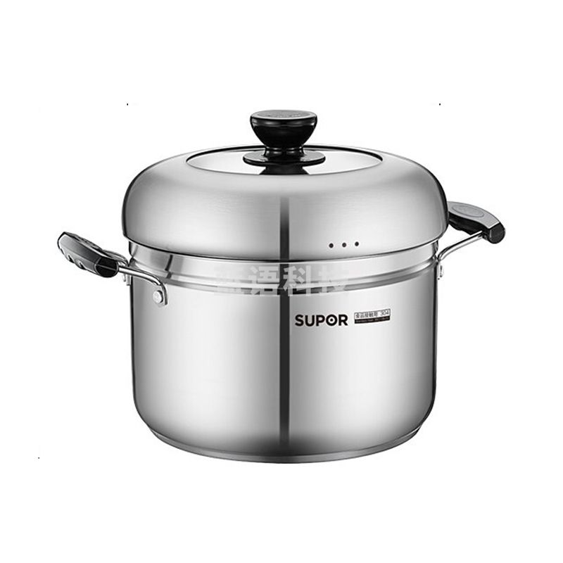 苏泊尔(SUPOR) SZ22S1 单层蒸滋味复底304不锈钢汤蒸多用锅 通用22cm(单位：个)