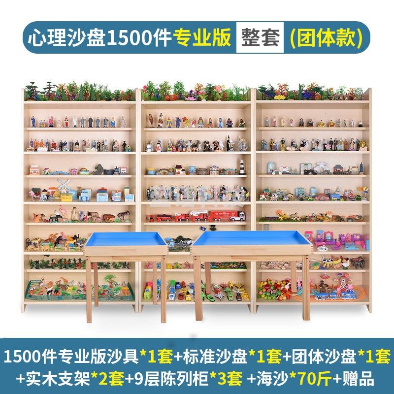卡伊洁 心理咨询室器材1000件 标准型沙盘套装  教学仪器