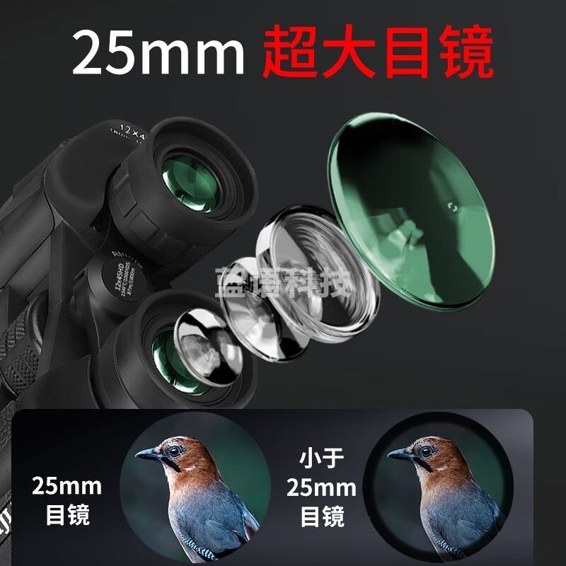 BIJIA 金刚12x45双筒望远镜 高倍高清微光夜视非红外演唱会户外望眼镜