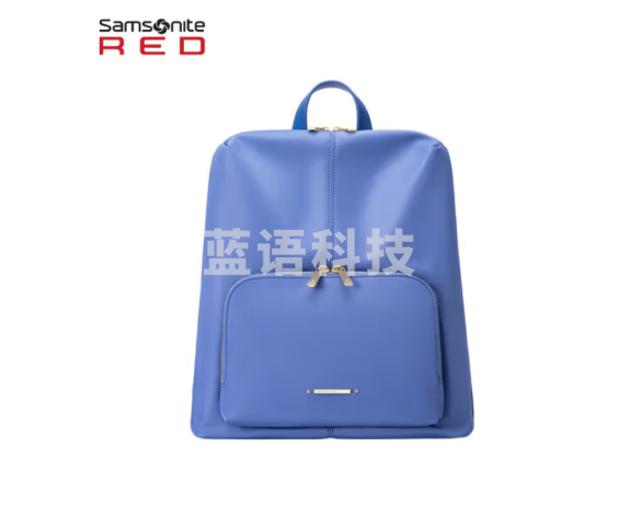 新秀丽（Samsonite）双肩包电脑包13英寸女士书包休闲旅行通勤背包时尚大学生蓝色QF6