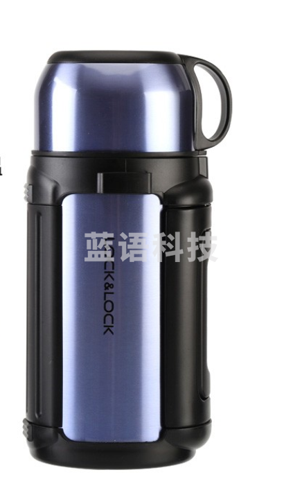 乐扣乐扣(lock&lock)LHC1413SG蓝色保温壶304不锈钢保冷水壶1.8L户外旅行壶