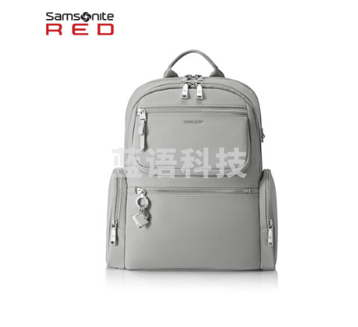 新秀丽（Samsonite）双肩背包电脑包13.3英寸书包潮流女士商务通勤包灰绿色NW7*18002