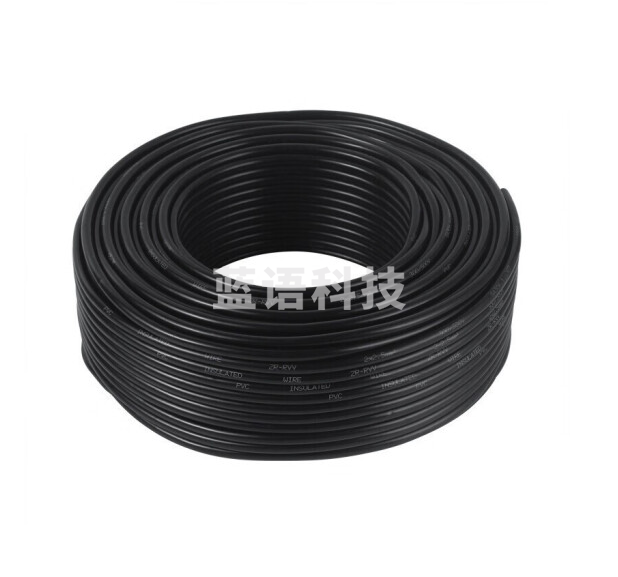 津达 电线电缆 RVV5*2.5平方国标5芯电线5芯多股铜丝软护套线电源线 100米 黑色