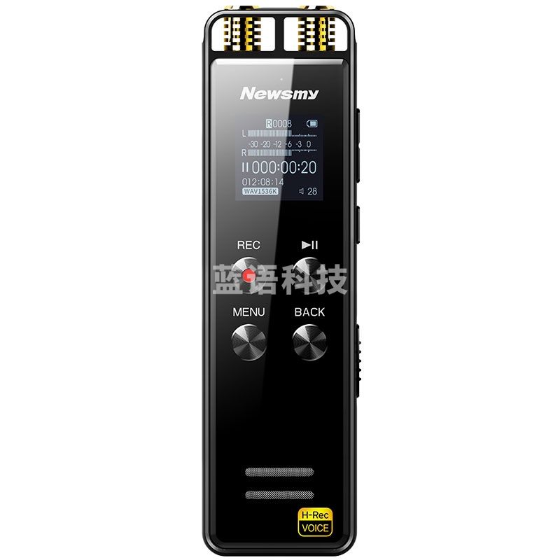 纽曼(Newsmy)录音笔 RD07 16G 双麦克风 专业无损远距高清降噪声控 学习培训商务会议录音速记 黑色