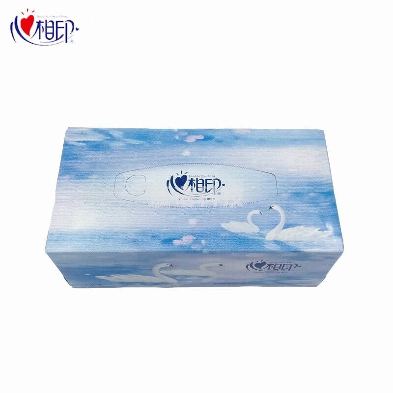 心相印K120 天鹅硬盒纸抽商务餐巾卫生公用纸 2层120抽 1盒