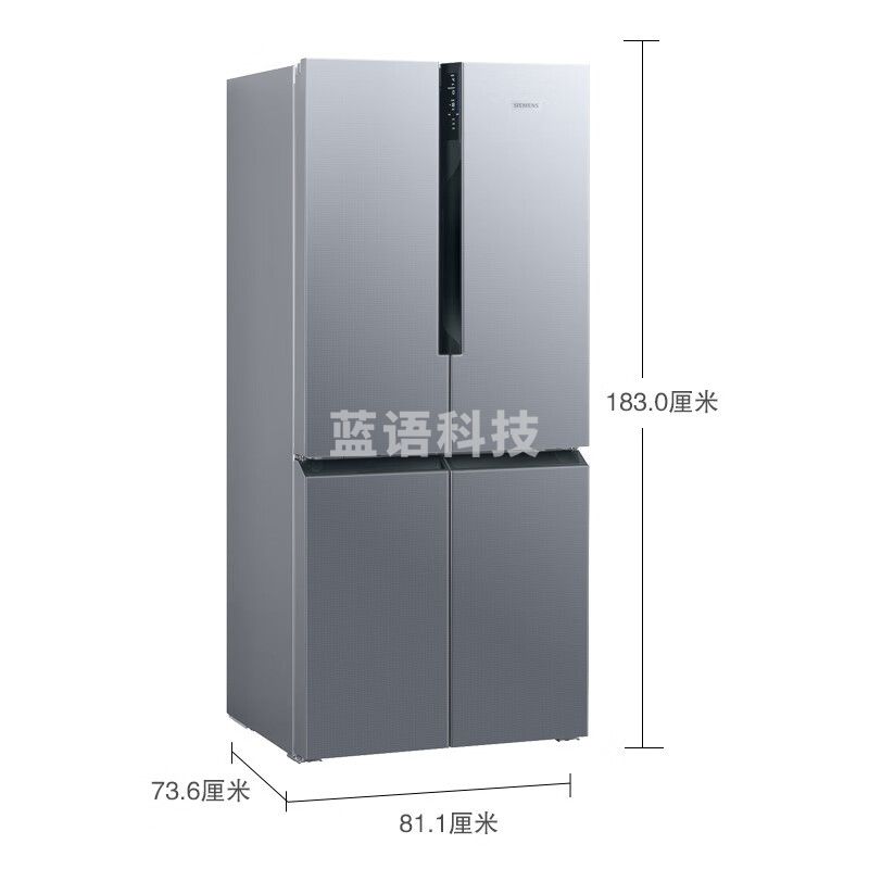 西门子（SIEMENS）KF86NAA95C 银色 472升冰箱 大容量十字门多门冰箱