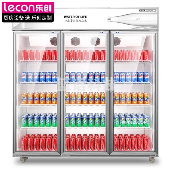 乐创（lecon） LC-ZSG03商用冰柜家用卧式冰柜大容量冷藏保鲜冷冻双温冰柜 698L全冷冻