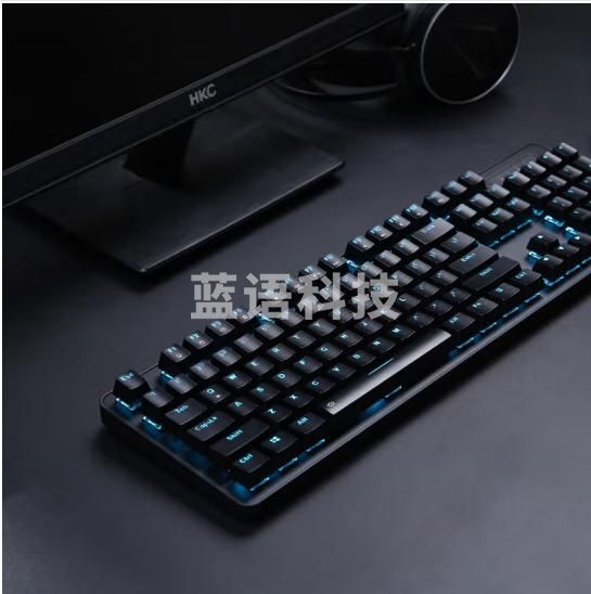 达尔优（dareu）EK810双模无线键盘 机械键盘 2.4G办公键盘长续航104键 黑色红轴