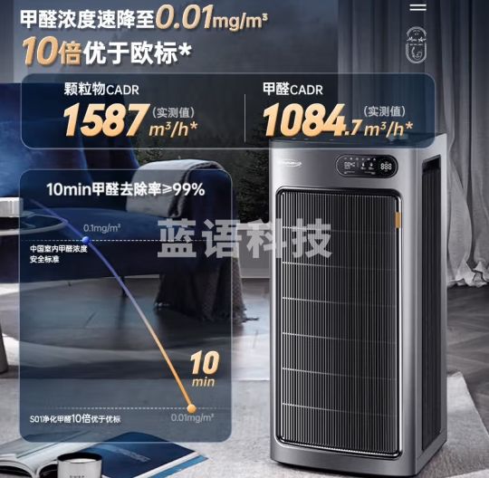 SOLEUSAIR舒乐氏空气净化器s01家用除甲醛数显等离子除菌除雾霾pm2.5空气消毒机 S01【消毒除醛旗舰款】