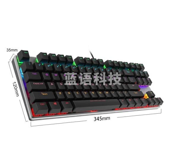 达尔优（dareu）EK815机械合金版机械键盘 有线电竞游戏键盘 87键多键无冲  混光黑色黑轴