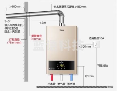 海尔（Haier）13升燃气热水器天然气水气双调智能恒温多重防冻五重净化金色家用JSQ25-13UTS(12T)