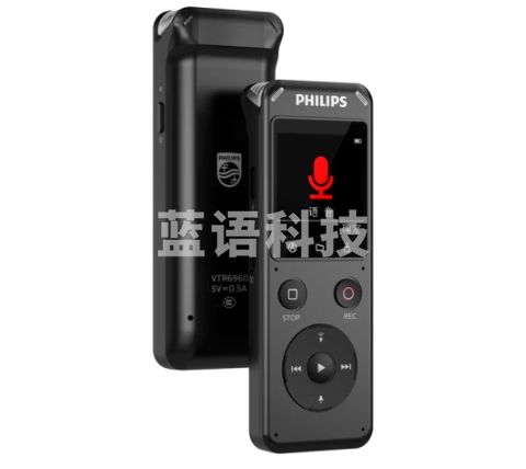 飞利浦PHILIPS 专业录音笔VTR6960 32G 语音转文字 高清降噪外放 同步翻译 大容量录音器蓝牙版
