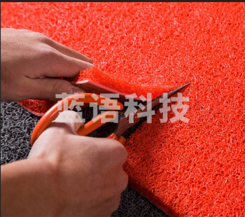 加厚PVC防滑垫丝圈地垫1.8米宽塑料入户门口家用进门垫子脚垫子酒店楼道电梯开业商用婚庆地垫 红色