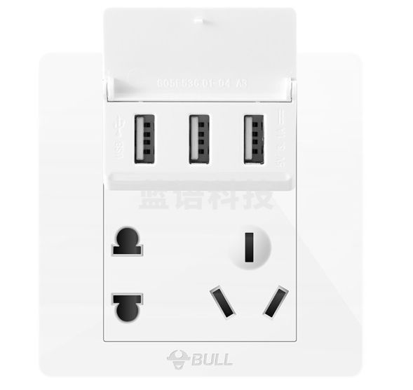 公牛 五孔 带 3个USB接口 插座 G05E536
