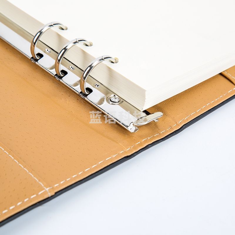 广博(GuangBo)100张活页皮面本/商务记事本/文具笔记本日记本子 蓝色 GBP8605