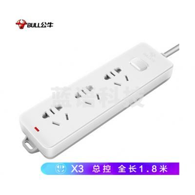 公牛（BULL） 新国标插座/插线板/插排/排插/接线板/拖线板 GN-212 3位总控全长1.8米