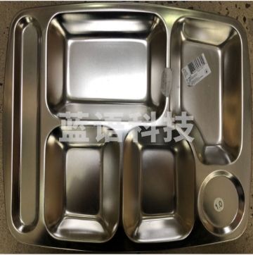 津御商厨 不锈钢餐盘 五格