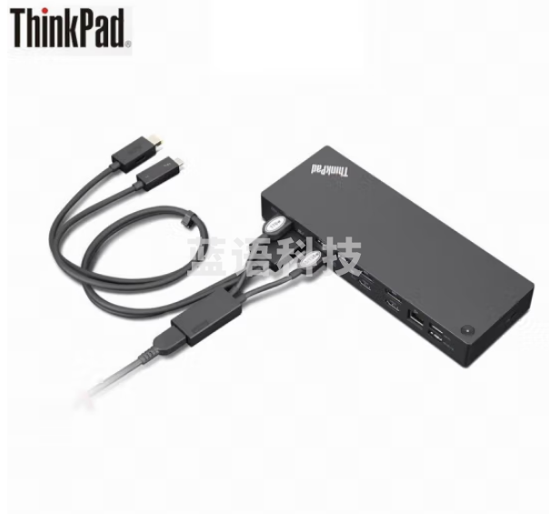联想40B00300CN 笔记本工作站扩展坞 雷电4接口 300W 8K单路输出 USB+Type-c接口