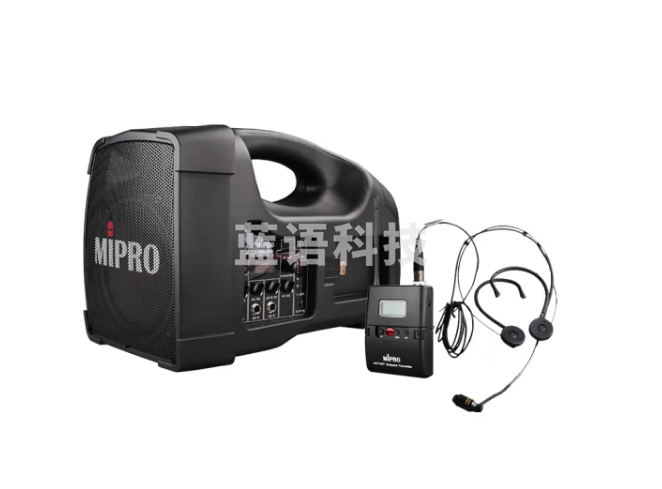 MIPRO 咪宝 MA-200无线手提移动便携式音响户外大功率扩音器小蜜蜂喇叭带麦克风一体 配头戴式话筒（新品二代))