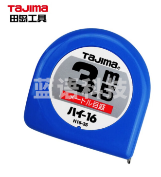TAJIMA 日本田岛迷你钢卷尺高精密便携式卷尺日常办公用迷你卷尺1001-1646（3.5米单面刻度）