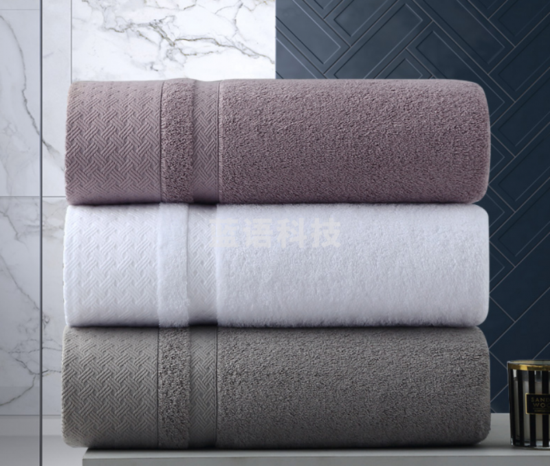 康尔馨 新疆长绒棉全棉加厚加大浴巾 紫色150*100/900g