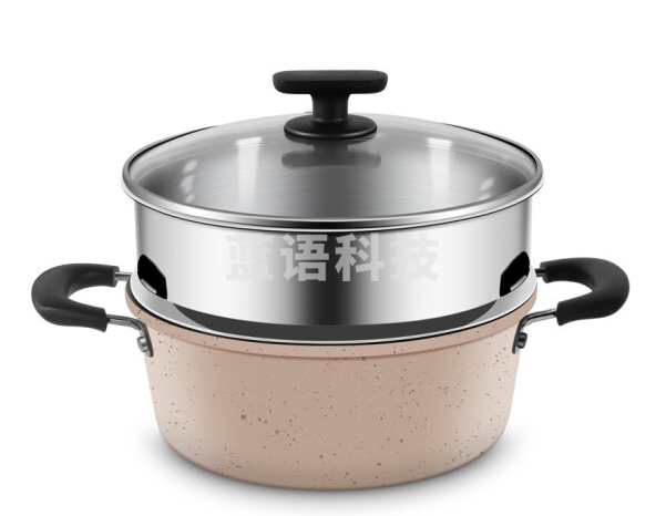 炊大皇汤锅不粘锅24cm炖肉煲汤煮面汤蒸锅电磁炉燃气煤气灶明火通用B50229