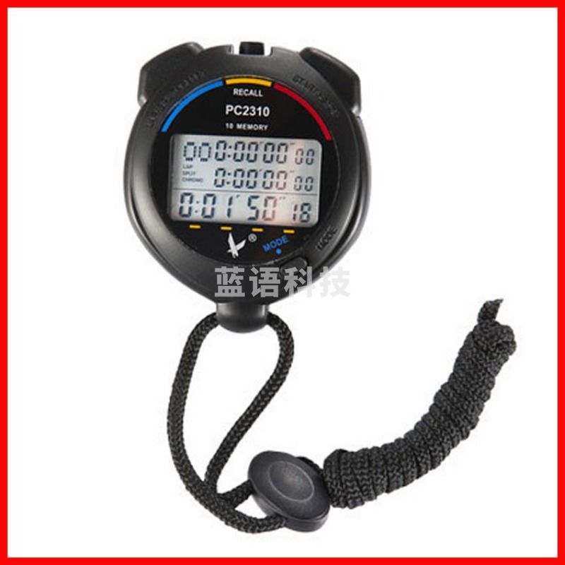 出口外贸PC2310天福三排10段秒表时间计时器精度0.01