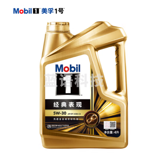 美孚（Mobil）金美孚 先进全合成汽机油 经典表现5W-30 SP 4L 新升级 汽车保养