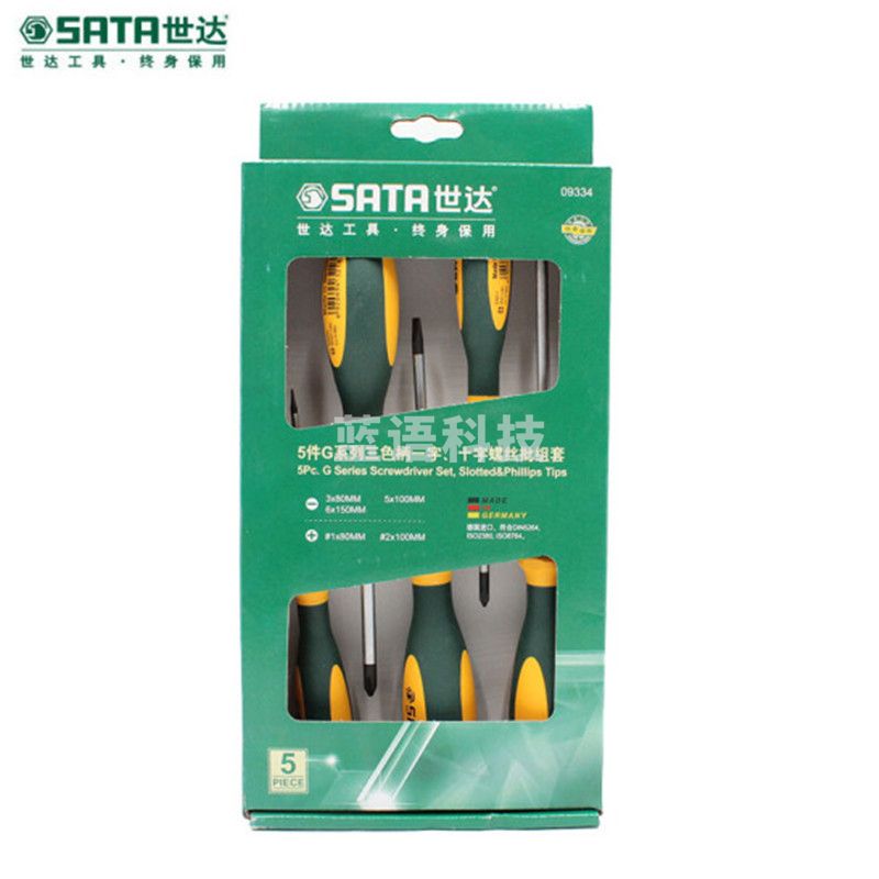 世达（SATA） 09334 5件套G系列一字十字螺丝批组套（计价单位：套）