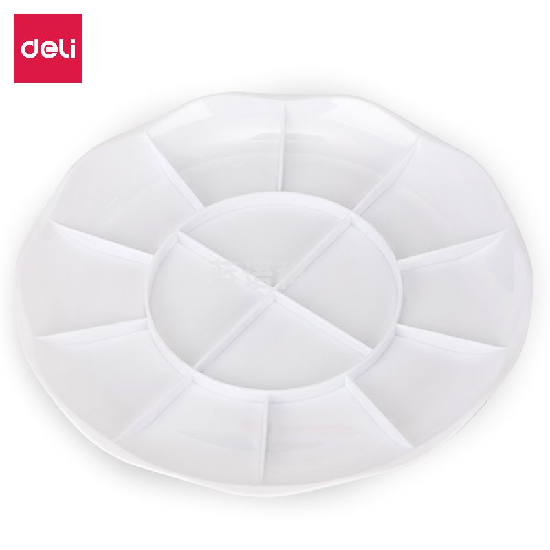 得力68306_大号调色碟(白色)(个)