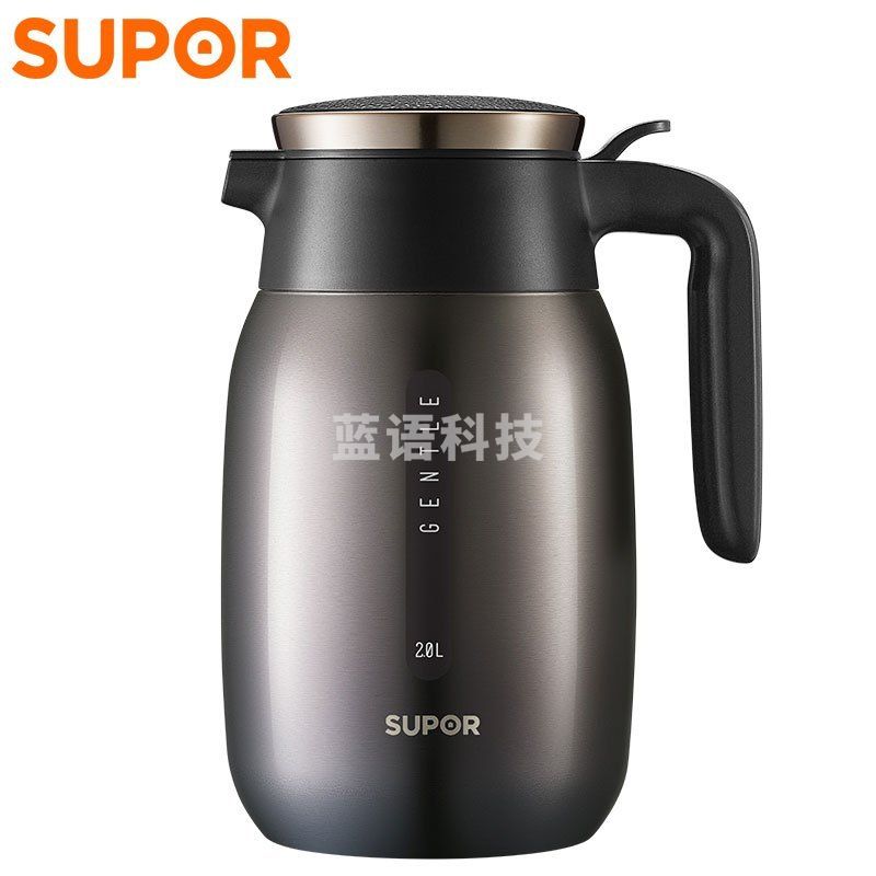 苏泊尔KC16BK1 保温水壶 大容量暖瓶 304不锈钢热水壶 1.6L 星空