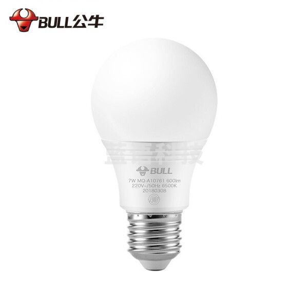 公牛 LED灯泡 节能球泡灯 E27螺口球泡灯 7W球泡白光6500K 物业|工程|工地|工业