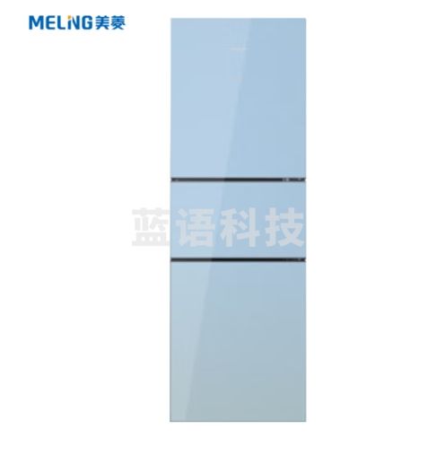 美菱(MELING)263升三门小冰箱家用风冷无霜变频净味养鲜一级能效深冷速冻BCD-263WP3B中门宽幅变温